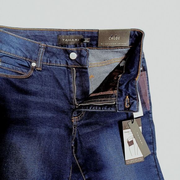 Tahari Chloe Tummy Tuck Slimming Fit Solution Women's Skinny Jeans Size 4 - Picture 4 of 9